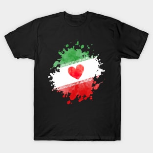 Iran Flag Heart Love Persian T-Shirt